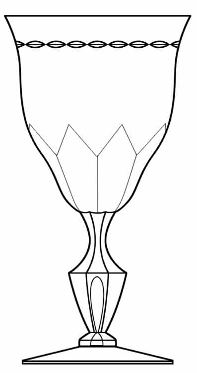 Modern Border Water Goblet by Hawkes-1