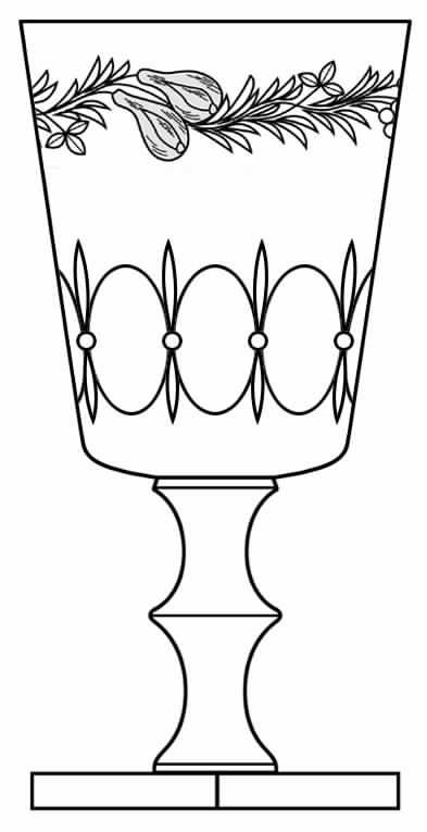 Montclair & Fruit Border Water Goblet by Hawkes-1