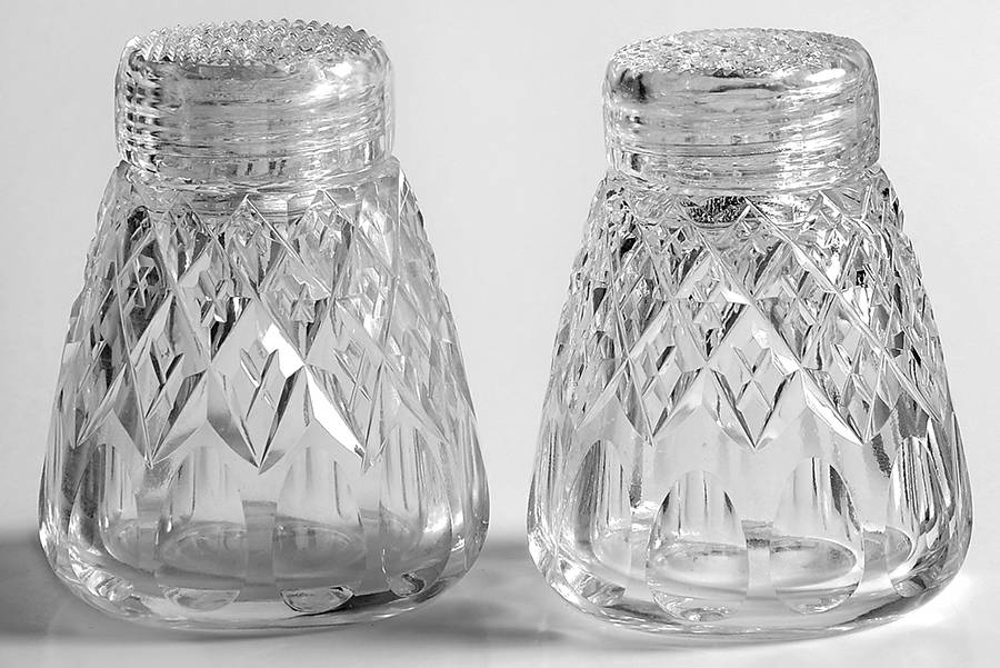 Munster Shaker Set with Glass Lids by Hawkes-1