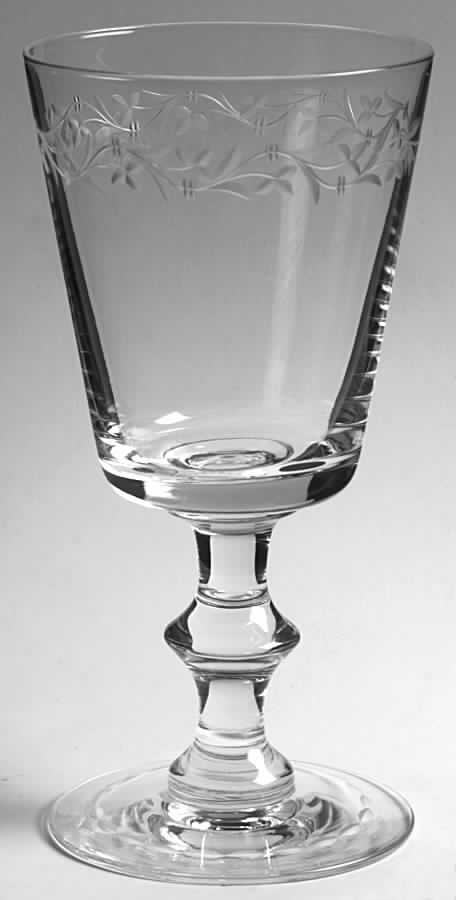Patricia (Satin) Water Goblet by Hawkes-1