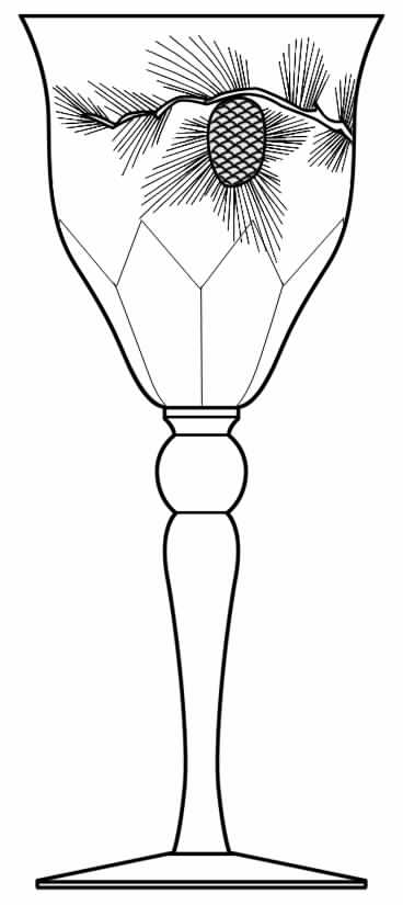 Pine Water Goblet by Hawkes-1