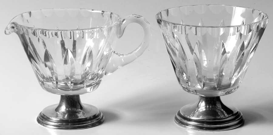 Ramsey Creamer & Open Sugar Sterling Base by Hawkes-1