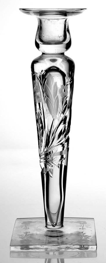 Satin Iris 9" Single Light Candlestick by Hawkes-1