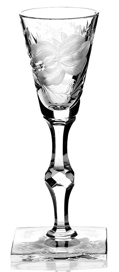 Satin Iris Sherry Glass by Hawkes-1