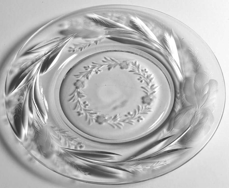 Satin Iris Luncheon Plate by Hawkes-1
