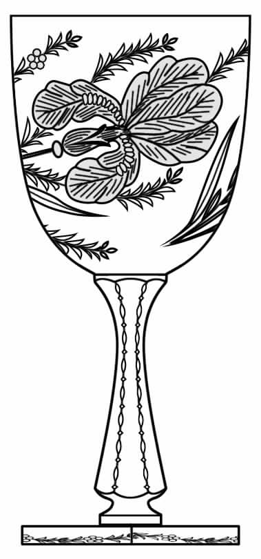 Satin Iris Water Goblet by Hawkes-1