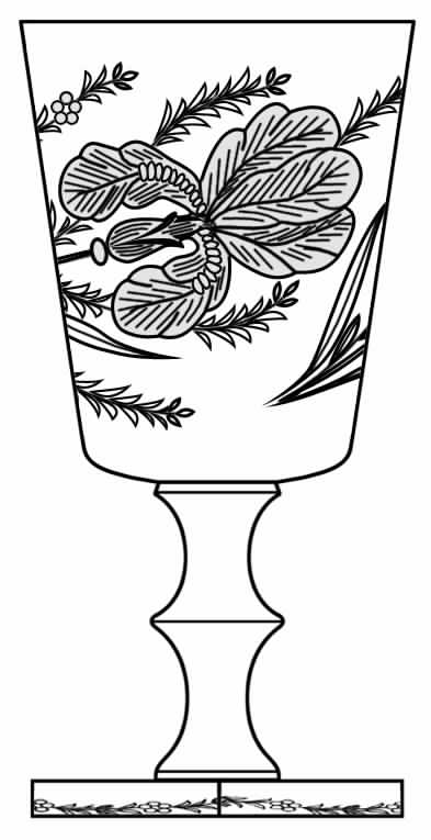 Satin Iris Water Goblet by Hawkes-1