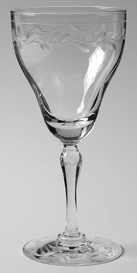 Satin L (2201, Gray Cut) Water Goblet by Hawkes-1