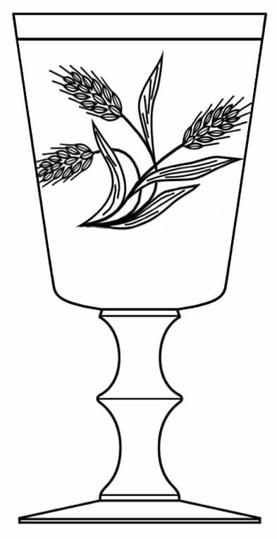 Satin Wheat Water Goblet by Hawkes-1