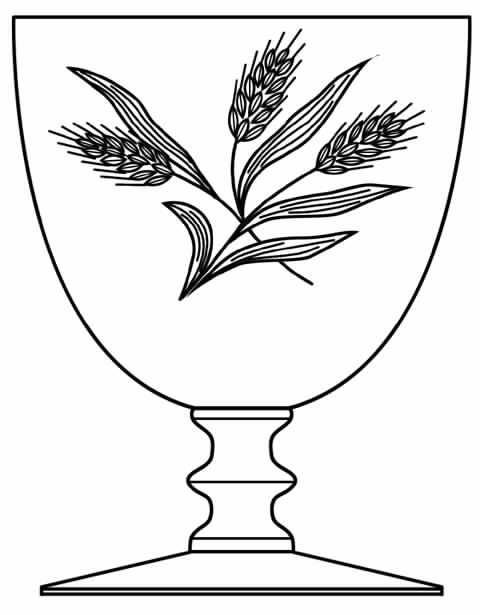 Satin Wheat Water Goblet by Hawkes-1