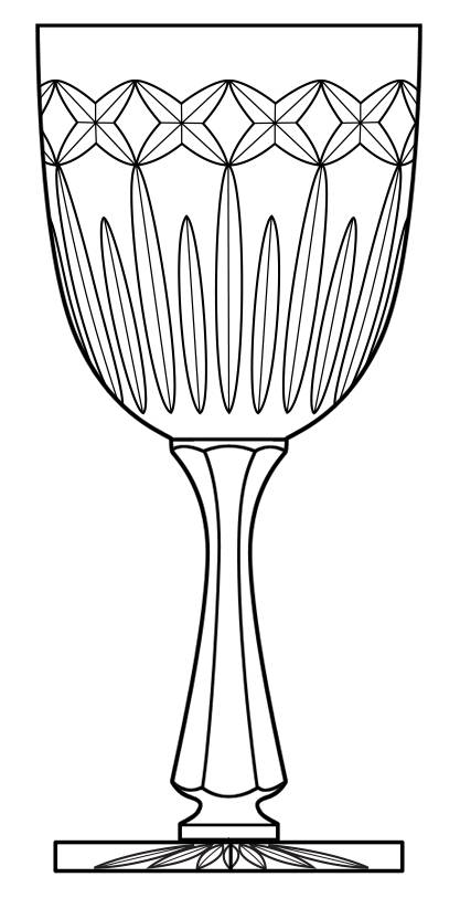Sharon (Stem 7227) Water Goblet by Hawkes-1
