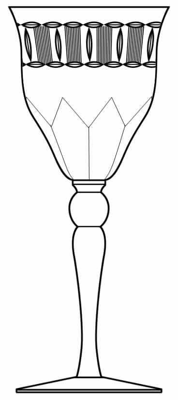 Sheraton Border Water Goblet by Hawkes-1
