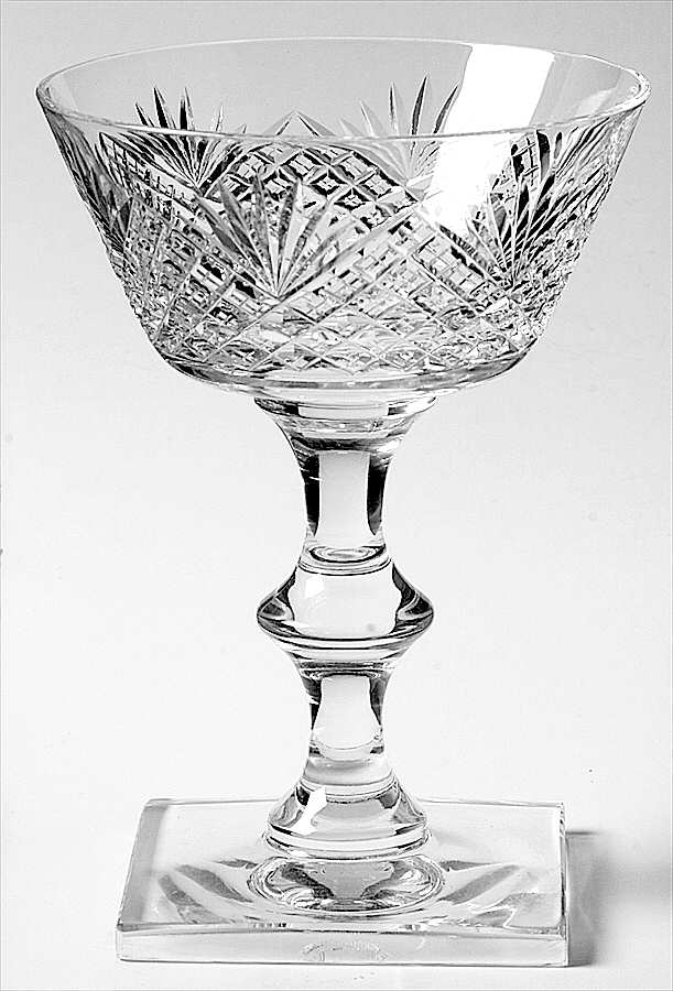Strawberry, Diamond & Fan (#7332) Champagne/Tall Sherbet by Hawkes-1