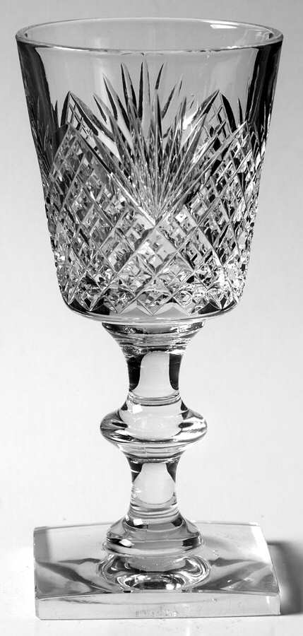Strawberry, Diamond & Fan (#7332) Wine Glass by Hawkes-1