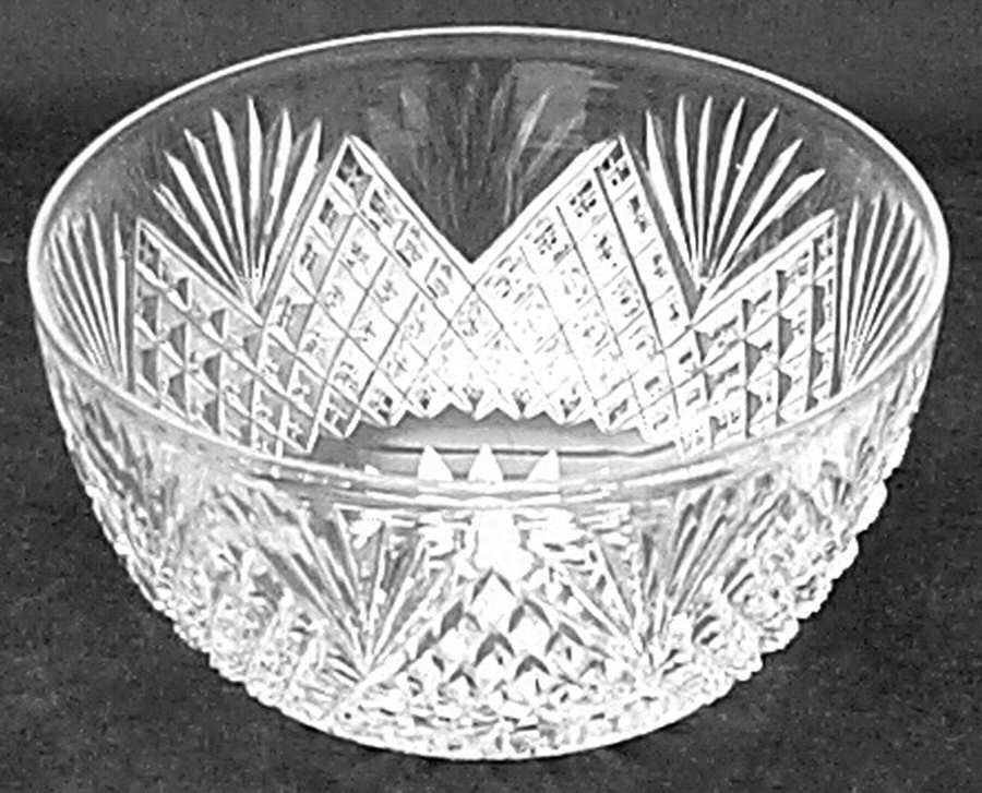Strawberry, Diamond & Fan (#7334) Small Fruit Dessert Bowl by Hawkes-1