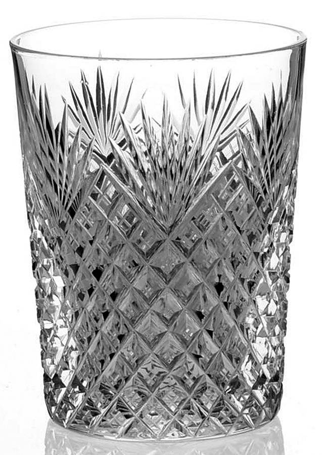 Strawberry, Diamond & Fan (#7334) 8 Oz Flat Tumbler by Hawkes-1