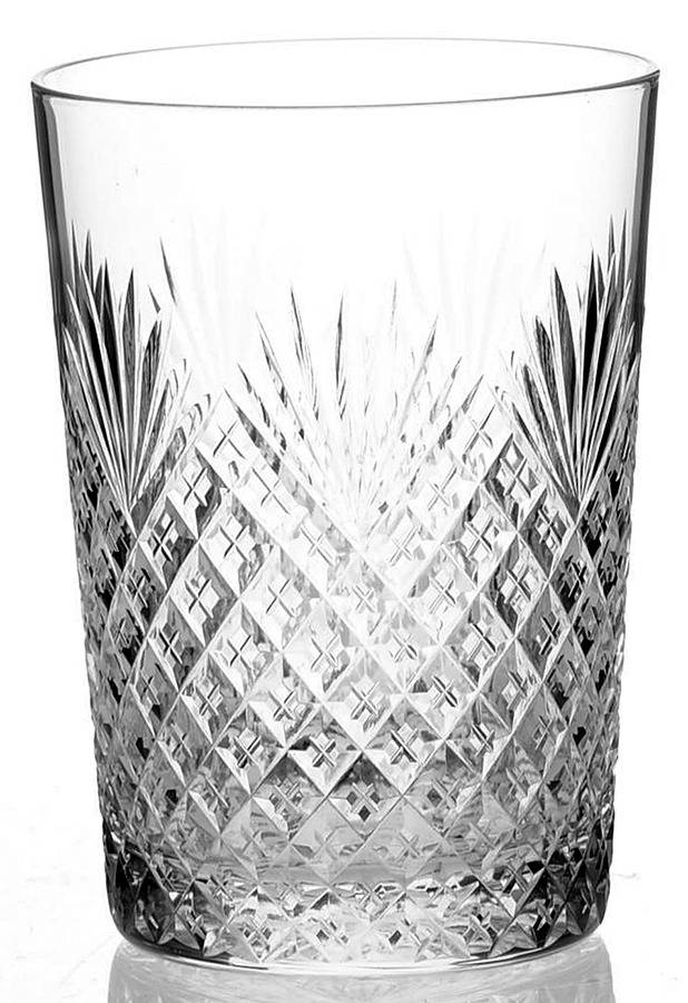 Strawberry, Diamond & Fan (#7334) 10 Oz Flat Tumbler by Hawkes-1