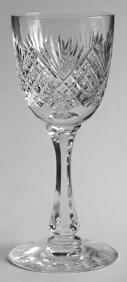 Strawberry, Diamond & Fan #7240 Wine Glass by Hawkes-1