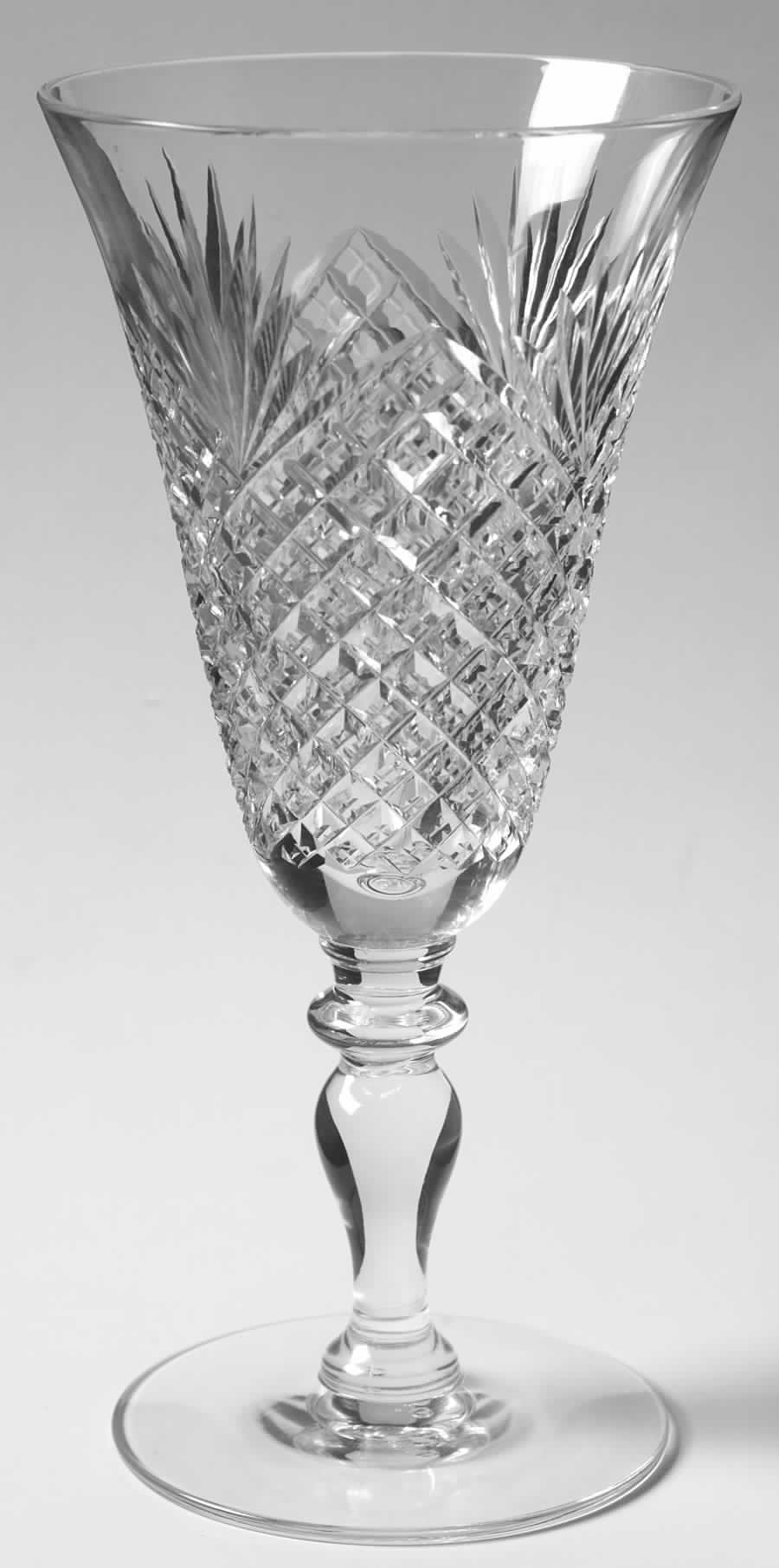 Strawberry, Diamond & Fan Water Goblet by Hawkes-1