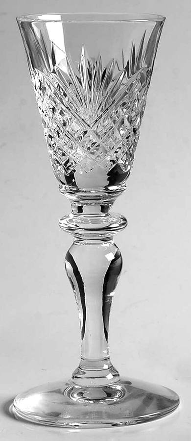 Strawberry, Diamond & Fan Cordial Glass by Hawkes-1