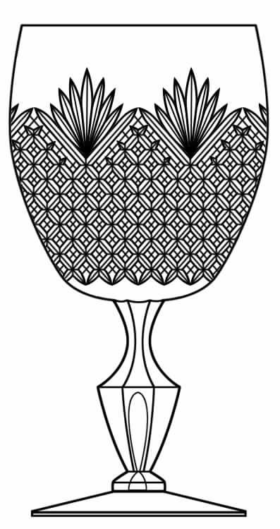 Strawberry, Diamond & Fan Water Goblet by Hawkes-1