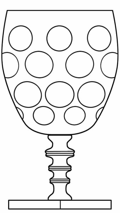 Thousand Eyes Water Goblet by Hawkes-1