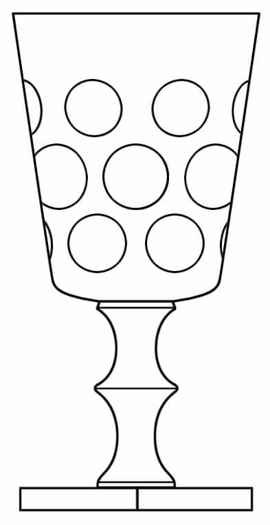Thousand Eyes Water Goblet by Hawkes-1