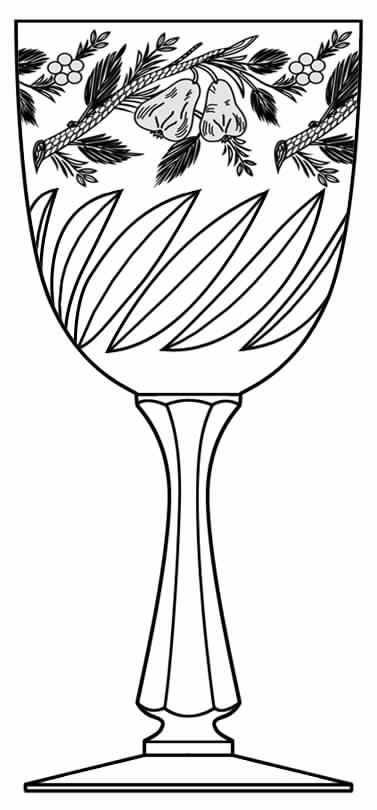 Twist and Fruits Water Goblet by Hawkes-1