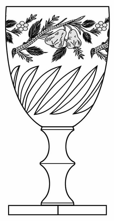 Twist and Fruits Water Goblet by Hawkes-1