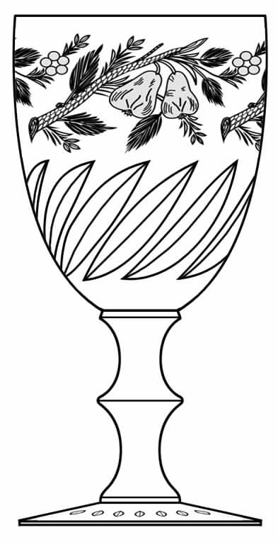 Twist and Fruits Water Goblet by Hawkes-1