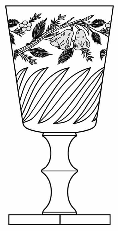 Twist and Fruits Water Goblet by Hawkes-1