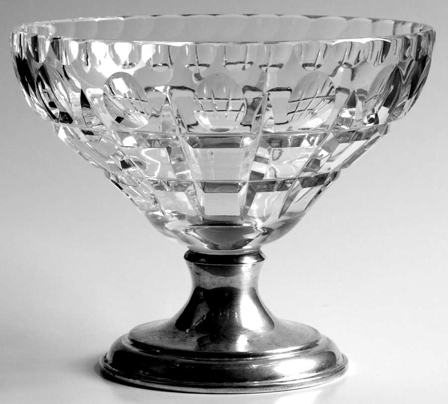 Vernay Round Compote with Sterling Base (Height X Width) by Hawkes-1