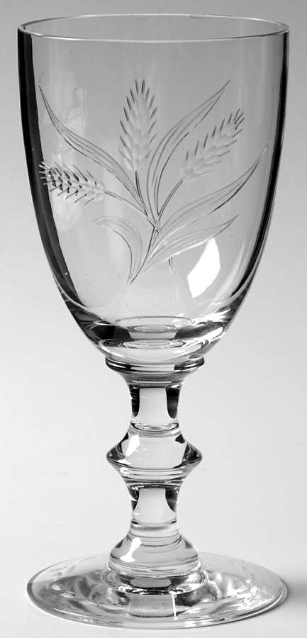 Wheat (Polished Cutting) Water Goblet by Hawkes-1