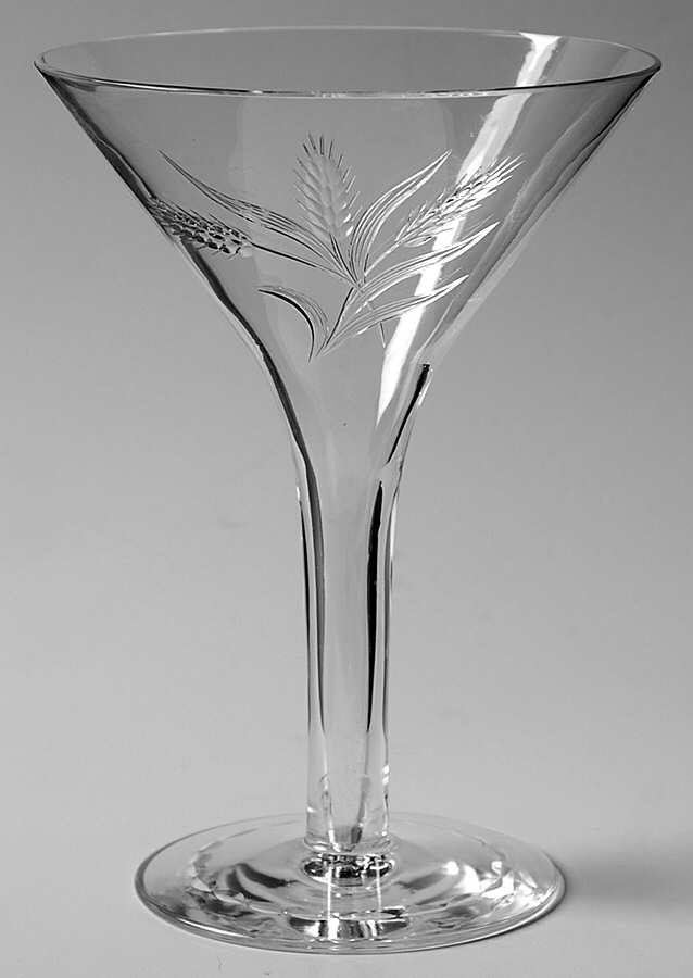 Wheat (Polished Cutting) Tall Hollow Stem Champagne by Hawkes-1