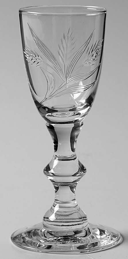 Wheat (Polished Cutting) Cordial Glass by Hawkes-1