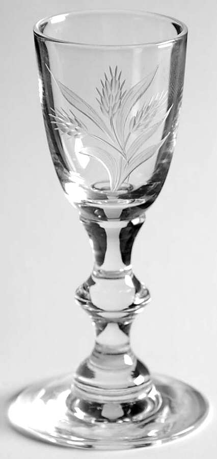 Wheat (Gray Cut) Cordial Glass by Hawkes-1