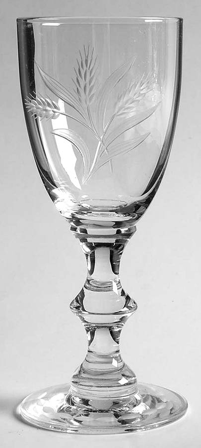 Wheat (Gray Cut) Sherry Glass by Hawkes-1