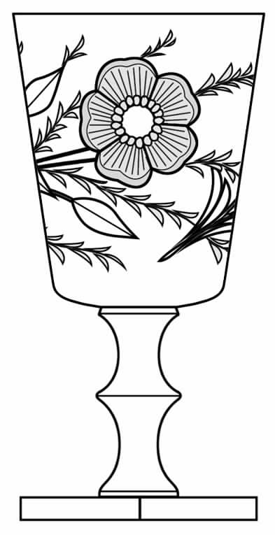Wild Rose Water Goblet by Hawkes-1