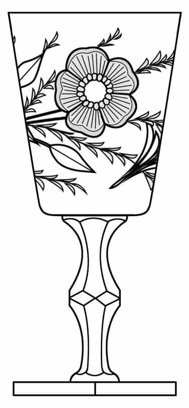 Wild Rose Water Goblet by Hawkes-1