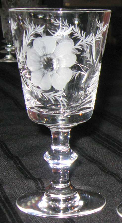 Wild Rose Water Goblet by Hawkes-1