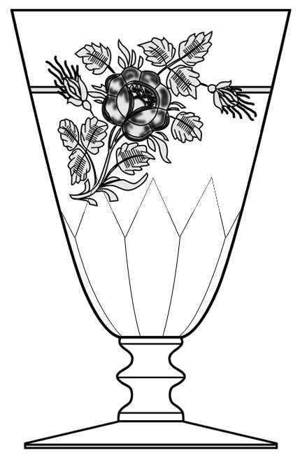 Worcester Rose (Stem 7461) Water Goblet by Hawkes-1