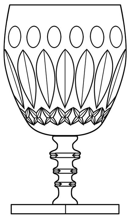 York Water Goblet by Hawkes-1