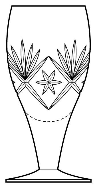 Finn Water Goblet by Hadeland of Norway-1
