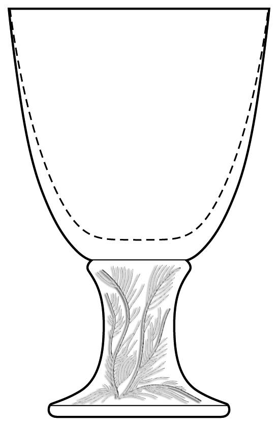 Furu Water Goblet by Hadeland of Norway-1