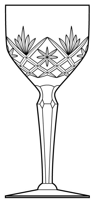 Marie Water Goblet by Hadeland of Norway-1