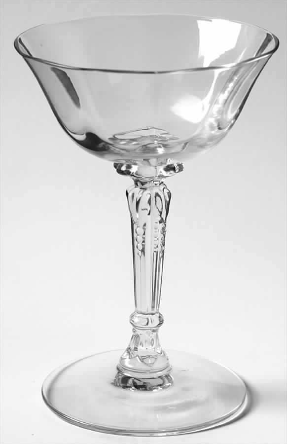 Queen Ann Clear (Stem 5009) Champagne/Tall Sherbet by Heisey-1