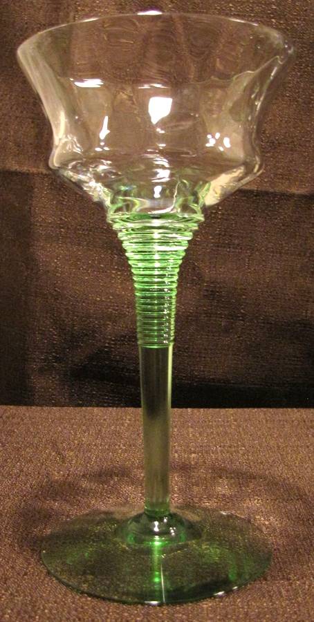 African (Green Stem) Champagne/Tall Sherbet by Heisey-1