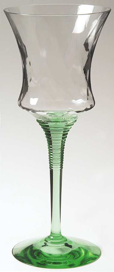 African (Green Stem) Water Goblet by Heisey-1