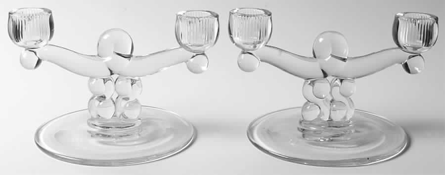 Athena (Set of 2) Double Light Candlestick by Heisey-1