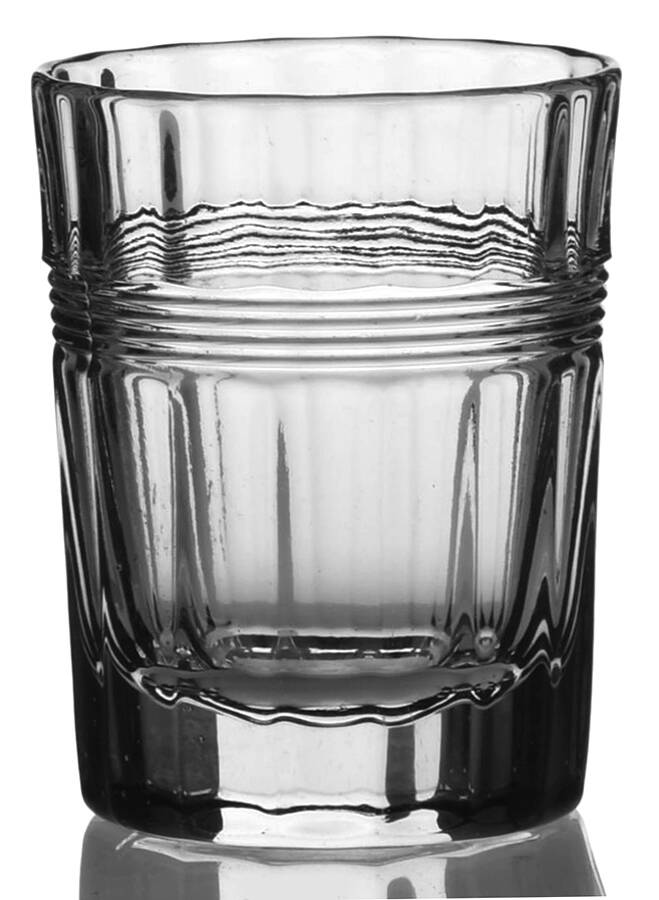 Banded Flute Clear Whiskey Glass by Heisey-1